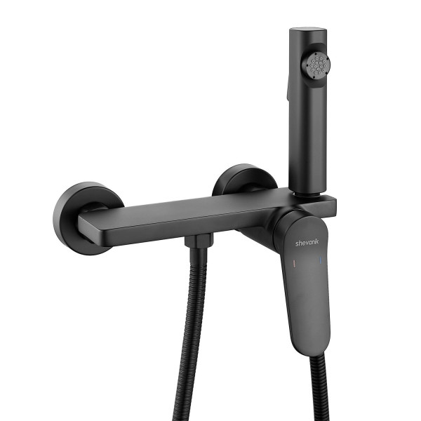 Гигиенический душ со смесителем Shevanik S4305H-1, черный. Фото 1