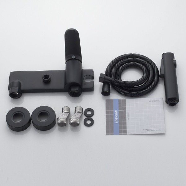 Гигиенический душ со смесителем Shevanik S4305H-1, черный. Фото 3