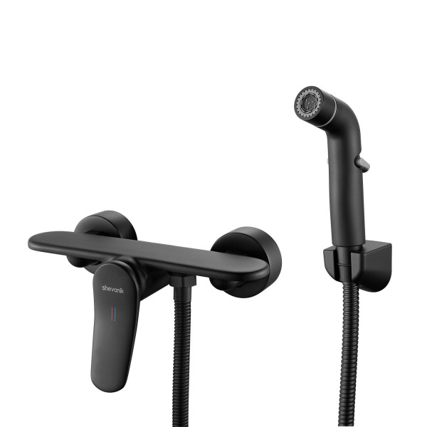 Гигиенический душ со смесителем Shevanik S4705H-1, черный. Фото 1