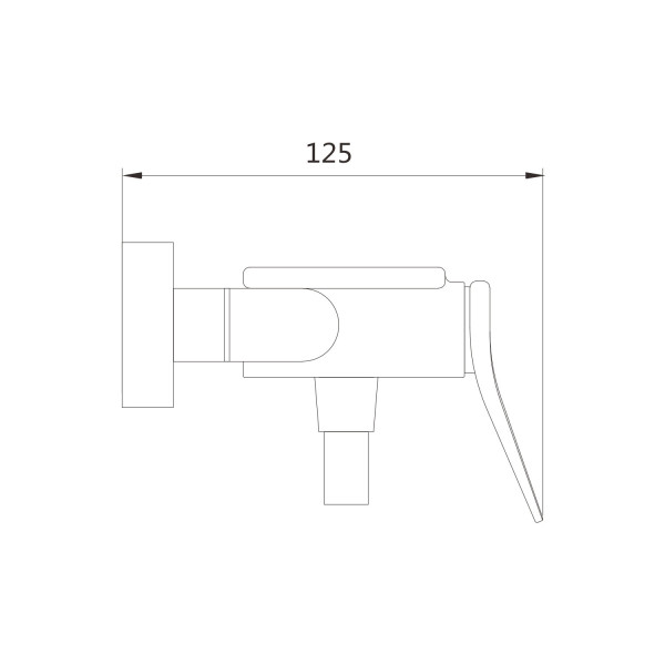Гигиенический душ со смесителем Shevanik S4705H-1, черный. Фото 2