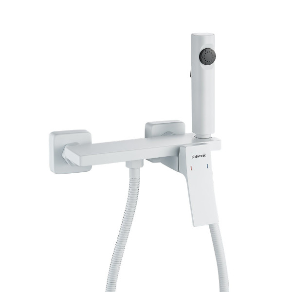 Гигиенический душ со смесителем Shevanik S6105C-1, белый. Фото 1