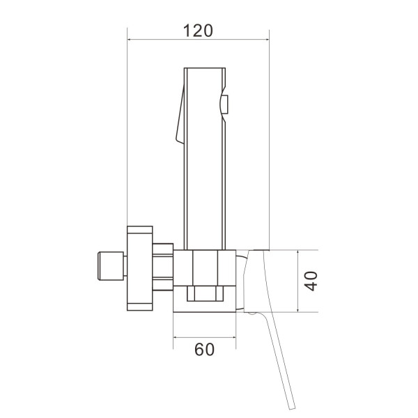 Гигиенический душ со смесителем Shevanik S6105T-1, оружейная сталь. Фото 2