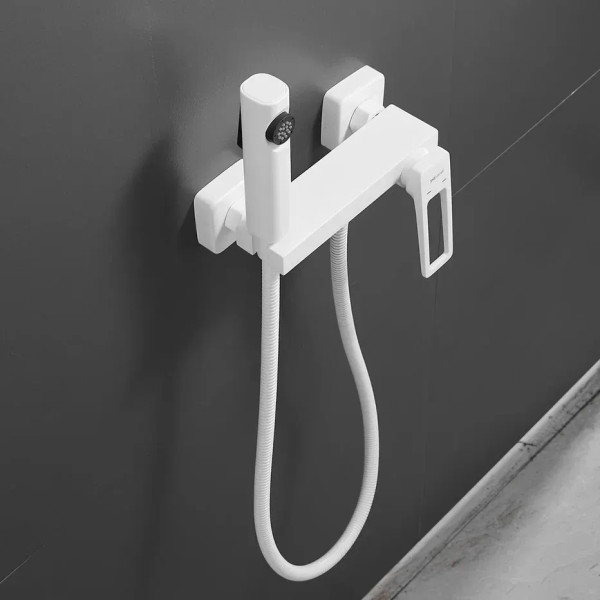 Гигиенический душ со смесителем Shevanik S6805C-1, белый. Фото 7