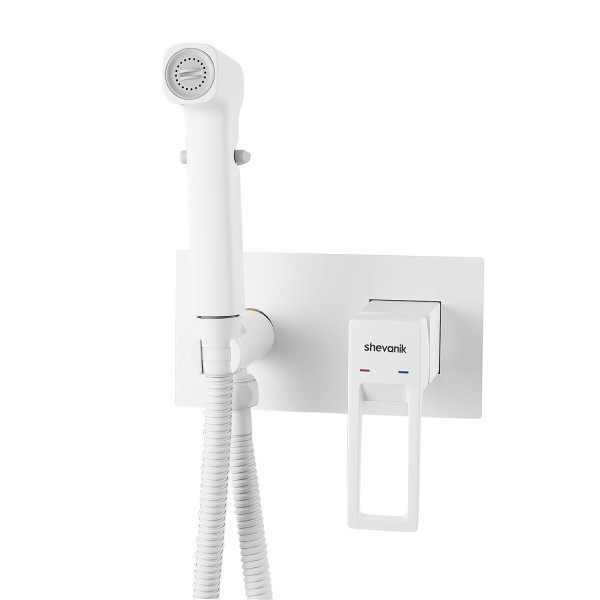 Гигиенический душ со смесителем Shevanik S6805C, белый. Фото 1