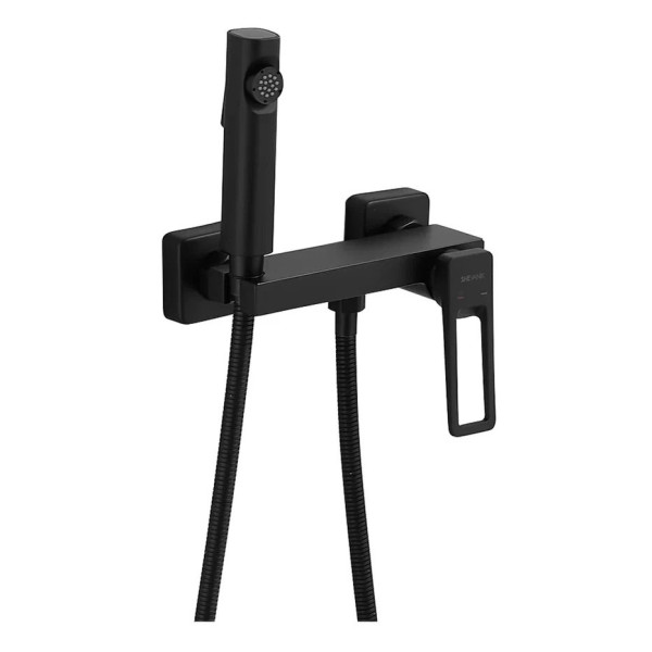 Гигиенический душ со смесителем Shevanik S6805H-1, черный. Фото 1
