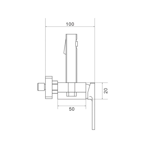 Гигиенический душ со смесителем Shevanik S6805H-1, черный. Фото 2