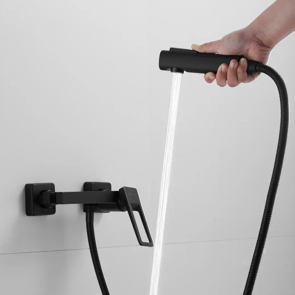 Гигиенический душ со смесителем Shevanik S6805H-1, черный. Фото 8
