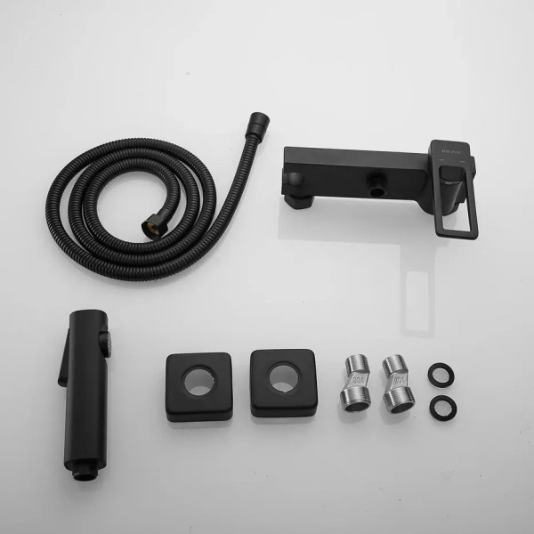 Гигиенический душ со смесителем Shevanik S6805H-1, черный. Фото 9