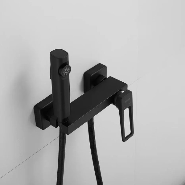 Гигиенический душ со смесителем Shevanik S6805H-1, черный. Фото 10