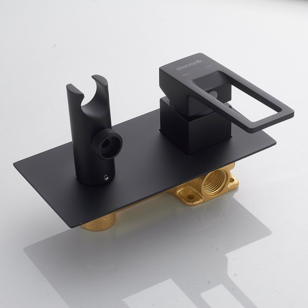 Гигиенический душ со смесителем Shevanik S6805H, черный. Фото 5