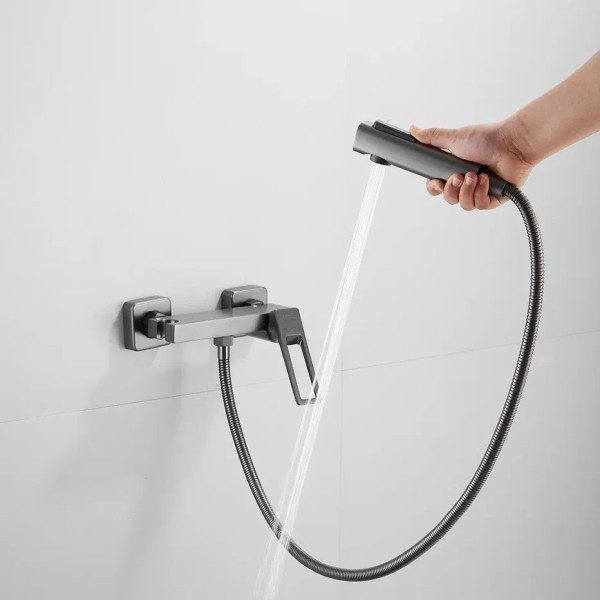 Гигиенический душ со смесителем Shevanik S6805T-1, оружейная сталь. Фото 6