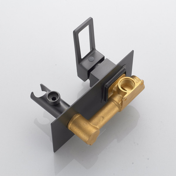 Гигиенический душ со смесителем Shevanik S6805T, оружейная сталь. Фото 5