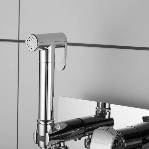 Гигиенический душ со смесителем Shevanik S8005, хром. Фото 8