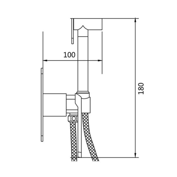 Гигиенический душ со смесителем Shevanik S8005F, белый. Фото 2