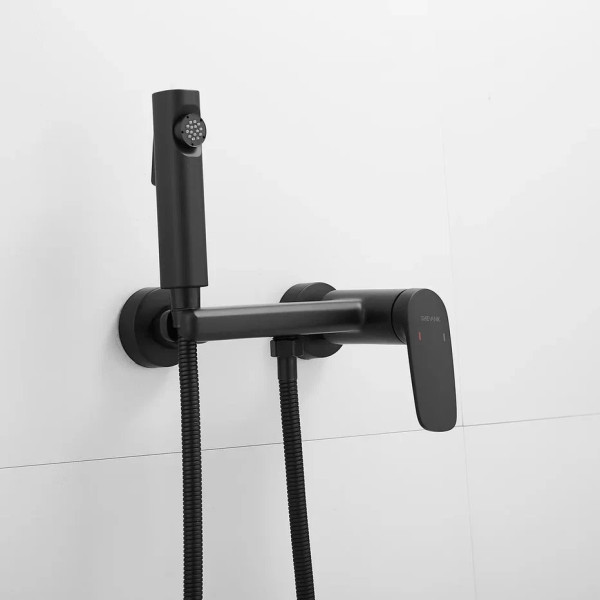 Гигиенический душ со смесителем Shevanik S8505H-1, черный. Фото 5