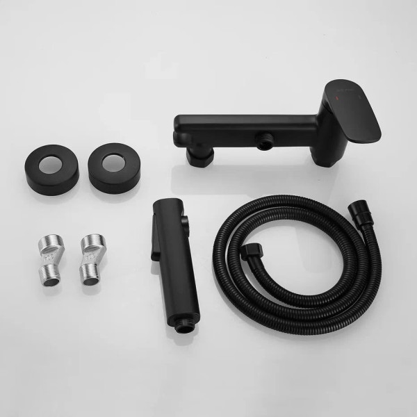 Гигиенический душ со смесителем Shevanik S8505H-1, черный. Фото 7