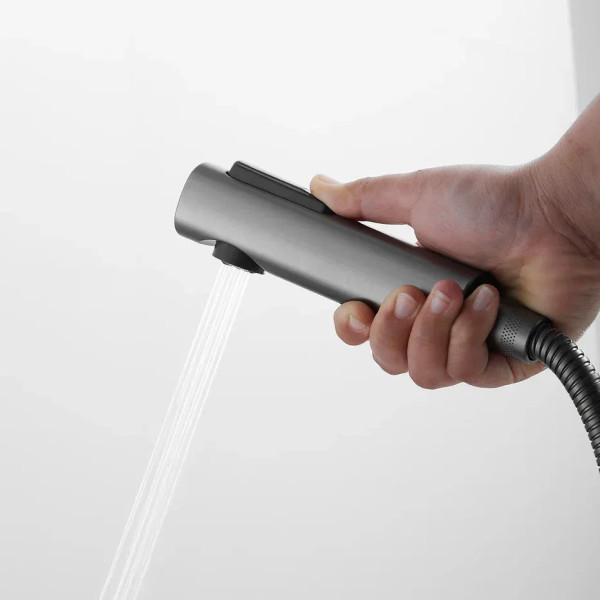 Гигиенический душ со смесителем Shevanik S8505T-1, оружейная сталь. Фото 7