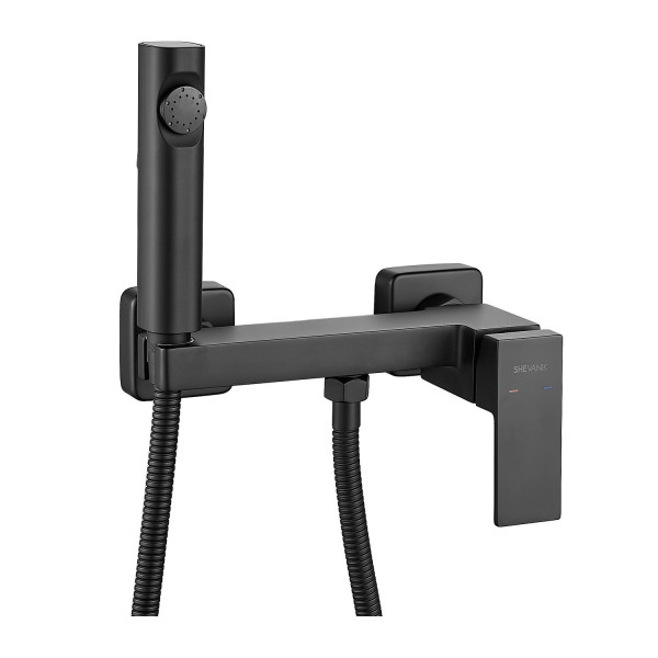 Гигиенический душ со смесителем Shevanik S9605H-1, черный. Фото 1