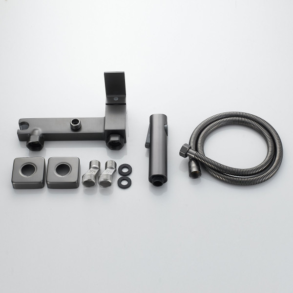 Гигиенический душ со смесителем Shevanik S9605T-1, оружейная сталь. Фото 3