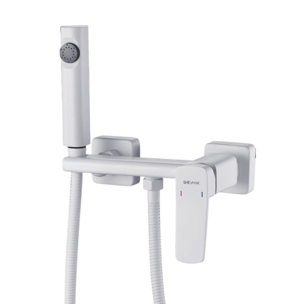 Гигиенический душ со смесителем Shevanik S9905C-1, белый. Фото 1