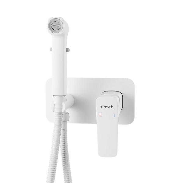 Гигиенический душ со смесителем Shevanik S9905C, белый. Фото 1