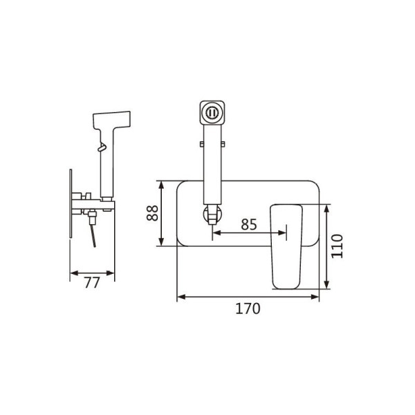 Гигиенический душ со смесителем Shevanik S9905G, золотой сатин. Фото 2