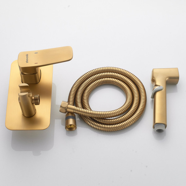 Гигиенический душ со смесителем Shevanik S9905G, золотой сатин. Фото 3