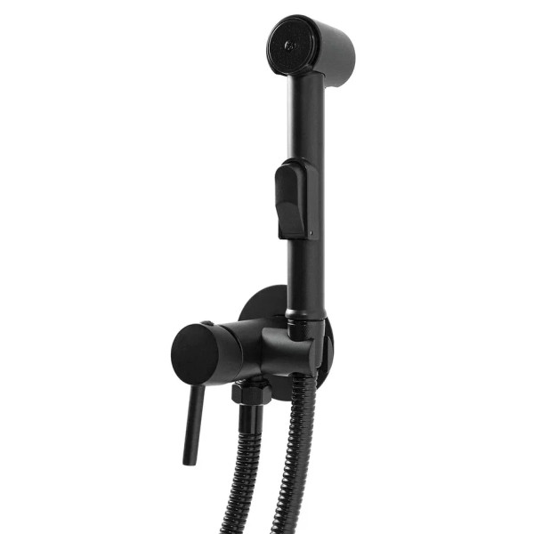Гигиенический душ со смесителем Славен СЛ-ОД-Д53, черный. Фото 1