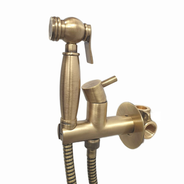 Гигиенический душ со смесителем Webert Elio EL870302065, бронза. Фото 3