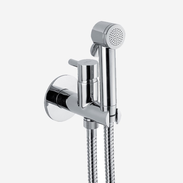 Гигиенический душ со смесителем Webert Elio EL870303015PVC, хром. Фото 1