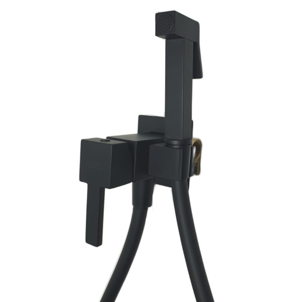 Гигиенический душ со смесителем Webert Pegaso PE870303560, черный. Фото 1