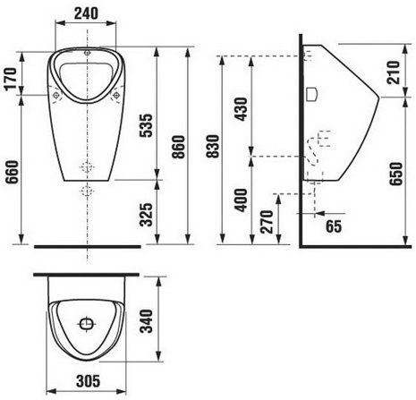 GOLEM 4306.0.000.000.1 писсуар с внутренним подводом. Фото 2