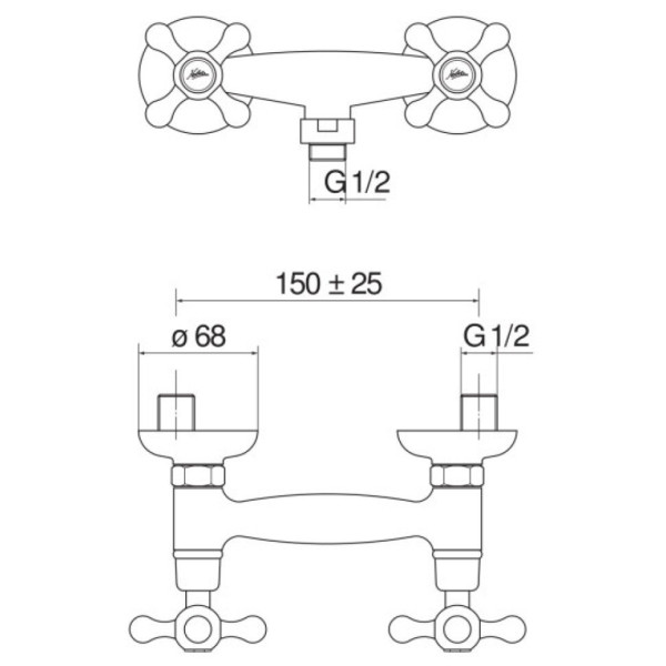 GRC5003/1BR GRAZIA смеситель для душа, бронза. Фото 2