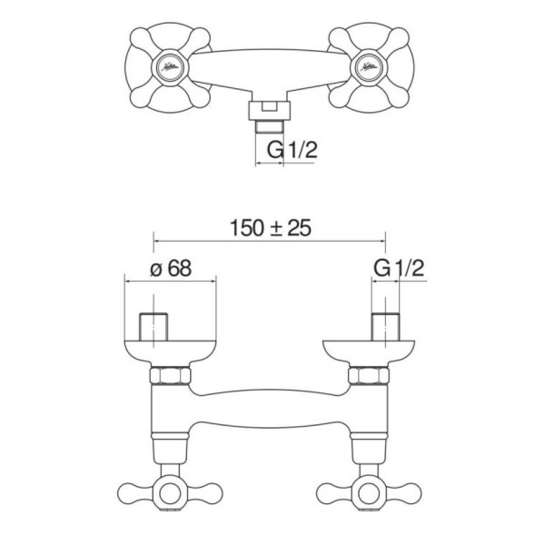 GRC5003/1GDP GRAZIA смеситель для душа, золото. Фото 2