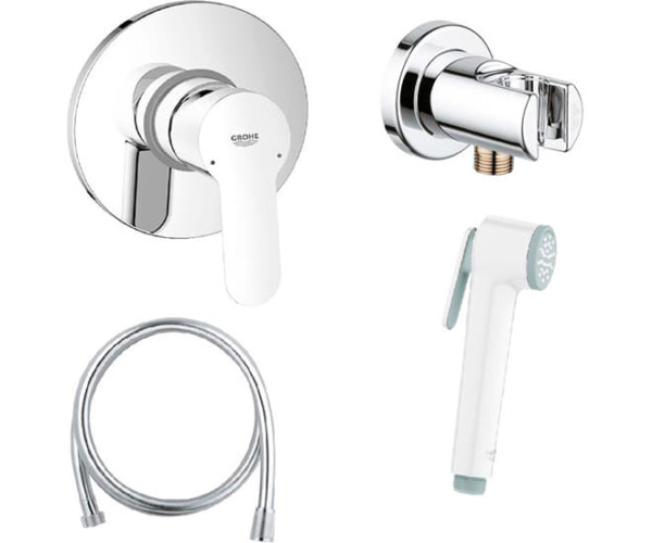 Grohe 124897 BauEdge Готовый комплект гигиенического душа (белый душ). Фото 1