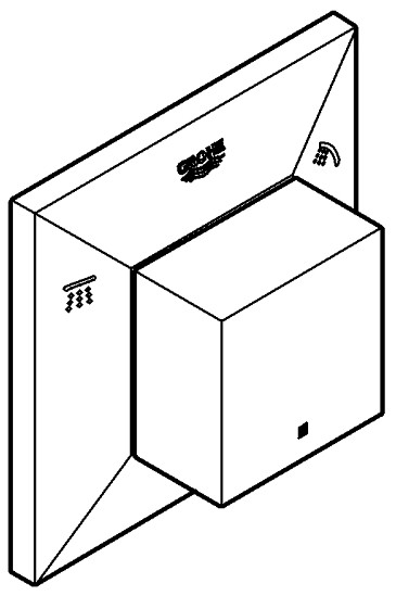 Grohe 19 798 AL0 Allure Brilliant Переключатель на 3 потребителя (5 подкл.) внешняя монт. часть. Фото 1