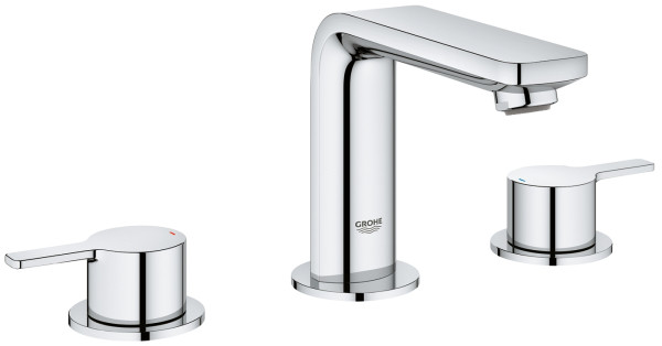 Grohe 20 304 001 Lineare Смеситель для раковины 106 мм, на 3 отв., Комплект, со сливным гарн.. Фото 1