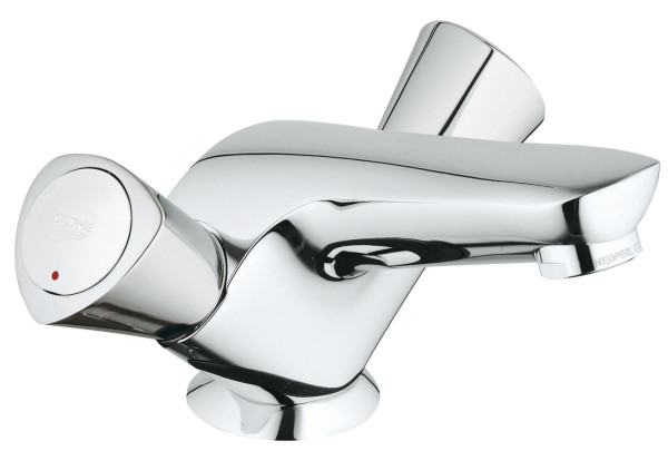 Grohe 21 255 001 Costa S Смеситель для раковины 78 мм, со сливным гарнитуром, керамика 180°. Фото 1