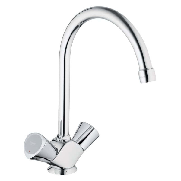 Grohe 21 257 001 Costa S Смеситель для раковины 144 мм, со сливным гарнитуром, керамика 180°, ∩ изли. Фото 1