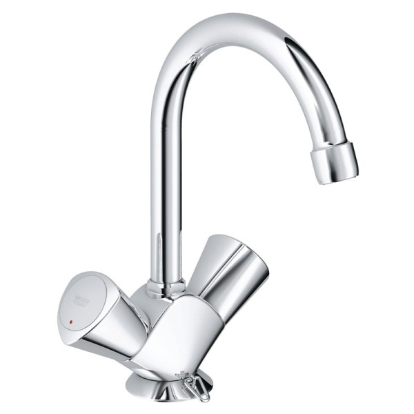 Grohe 21 338 001 Costa S Смеситель для раковины 144 мм, цепочка, Керамика 180°, ∩ излив. Фото 1