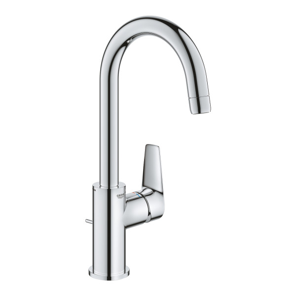 Grohe 23 760 001 BauEdge Смеситель для раковины, 208 мм, со сливным ганитуром, ∩ излив, 5,7 л/мин. Фото 1