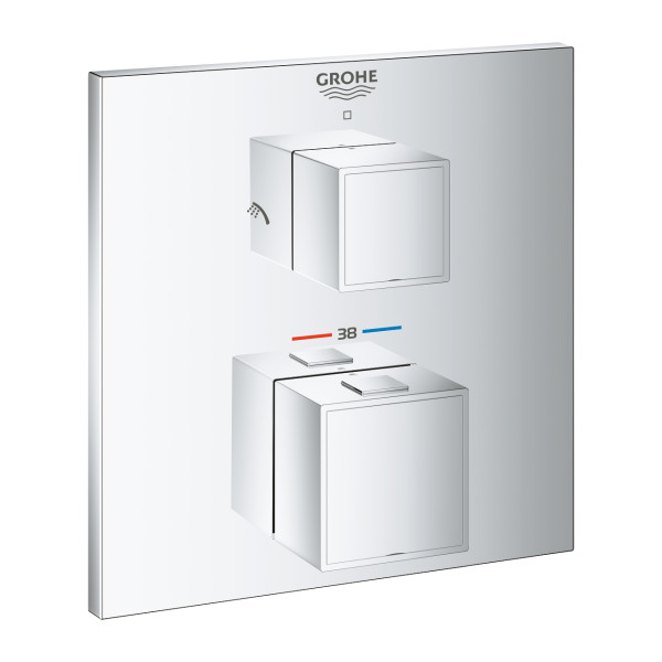Grohe 24 154 000 Grohtherm Cube Термостат для 2х потребителей (внешняя монтажная часть). Фото 1