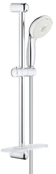 Grohe 27 600 001 Tempesta Душевой гарнитур H=600 мм, Ø100 мм, 3 режима, 9,5 л/мин, с полочкой. Фото 1