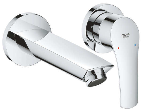 Grohe 29 337 003 Eurosmart 2021 Смеситель для раковины 171 мм, настен, на 2 отв. (внеш. монт. часть). Фото 1