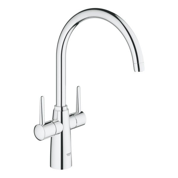 Grohe 30 189 000 Ambi Смеситель для кухни 252 мм, кер 90°, ∩ излив. Фото 1