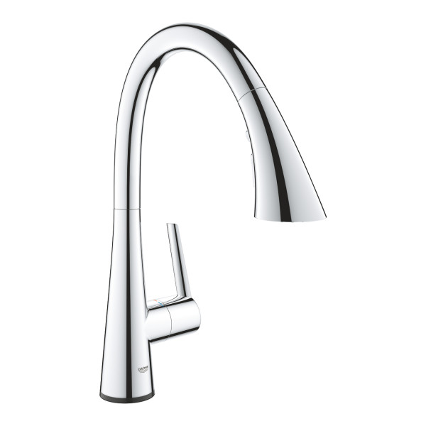 Grohe 30 219 002 Zedra Touch Смеситель для кухни 218 мм, сенсорный, выдвижной ∩ излив, 3 режима. Фото 1