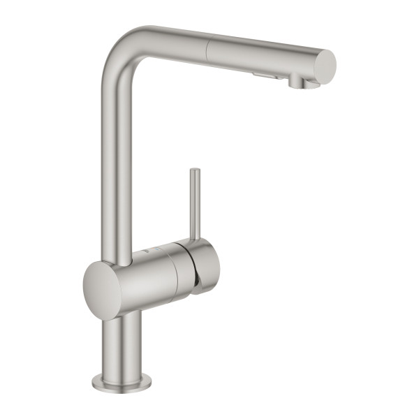Grohe 30 274 DC0 Minta Смеситель для кухни 295 мм, выдвижной Г излив, 2 режима. Фото 1