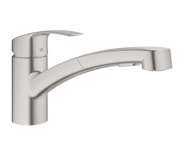 Grohe 30 305 DC0 Eurosmart New Смеситель для кухни 139 мм, выдвижной излив. Фото 1