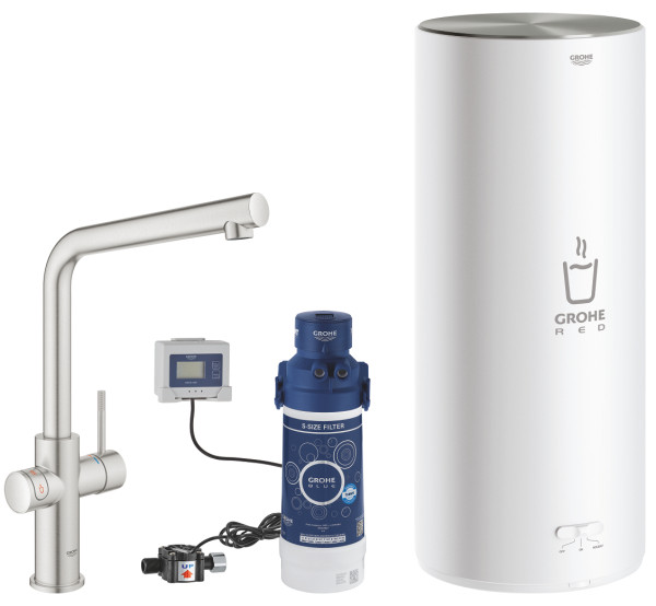 Grohe 30 325 DC1 GROHE Red Duo Смеситель для кухни 336 мм и бойлер L + фильтр S -Size. Фото 1