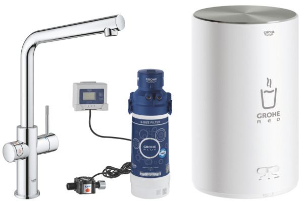 Grohe 30 327 001 GROHE Red Duo Смеситель для кухни 336 мм и бойлер M + фильтр S -Size. Фото 1